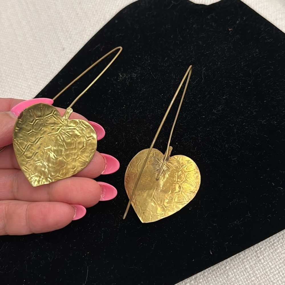VINTAGE LEAF EARINGS HANDMADE - Picture 12 of 15